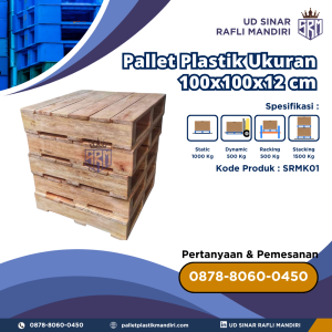 Pallet Kayu Bekas/Baru Ukuran 100x100x12 cm - SRMK01