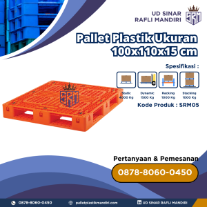 Pallet Plastik Bekas/Baru Ukuran 100x110x15 cm - SRM05