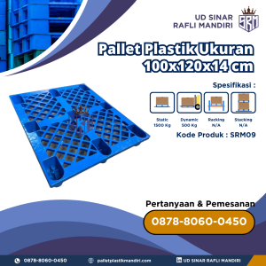 Pallet Plastik Bekas/Baru Ukuran 100x120x14 cm - SRM09