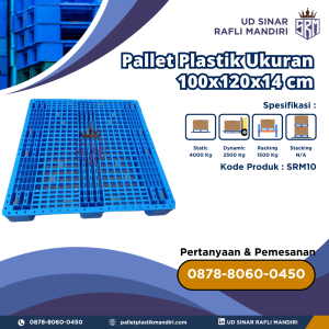 Pallet Plastik Bekas/Baru Ukuran 100x120x15 cm - SRM10