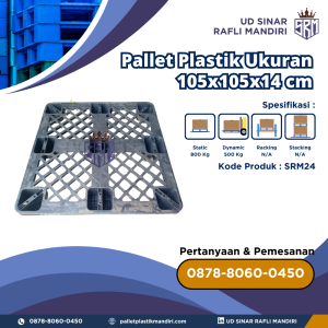Pallet Plastik Bekas/Baru Ukuran 105x105x14 cm - SRM24